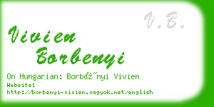 vivien borbenyi business card